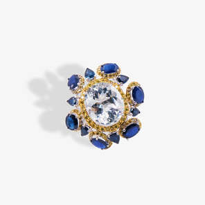 Colors of the Karun Sarı Pırlanta ve değerli taşlı altın yüzük. 