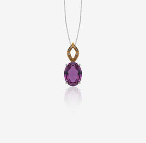 Colours of the Karun Diamond and Amethyst Stone Necklace