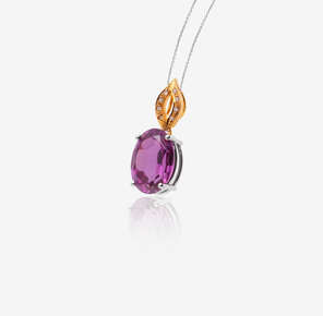 Colours of the Karun Diamond and Amethyst Stone Necklace