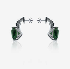 Colours of the Karun Diamond and Precious Stone Gold Earring