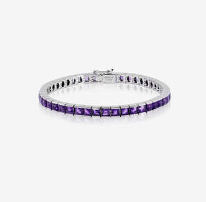 Colours of the Karun 18k White Gold and Amethyst Stone Bracelet