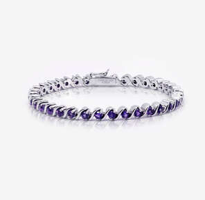 Colours of the Karun 18k White Gold and Amethyst Stone Bracelet