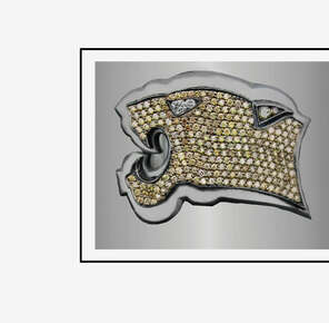 Gentlemen's Club diamond tiger figure bracelet