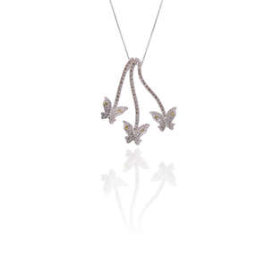 Karun The Figure Diamond Butterfly Necklace