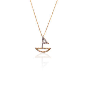 Pink Gold Diamond Necklace