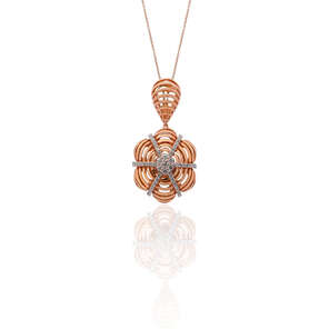 Pink Gold Diamond Necklace