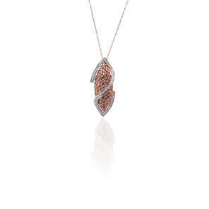 Pink Gold Diamond and Colored Gemstone Necklace
