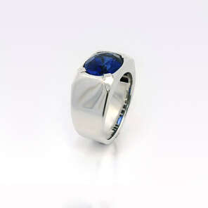 Gentlemen's Club Sapphire Ring