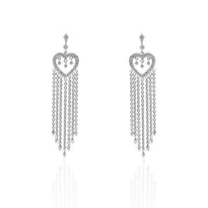 Heart Shaped Diamond Earring